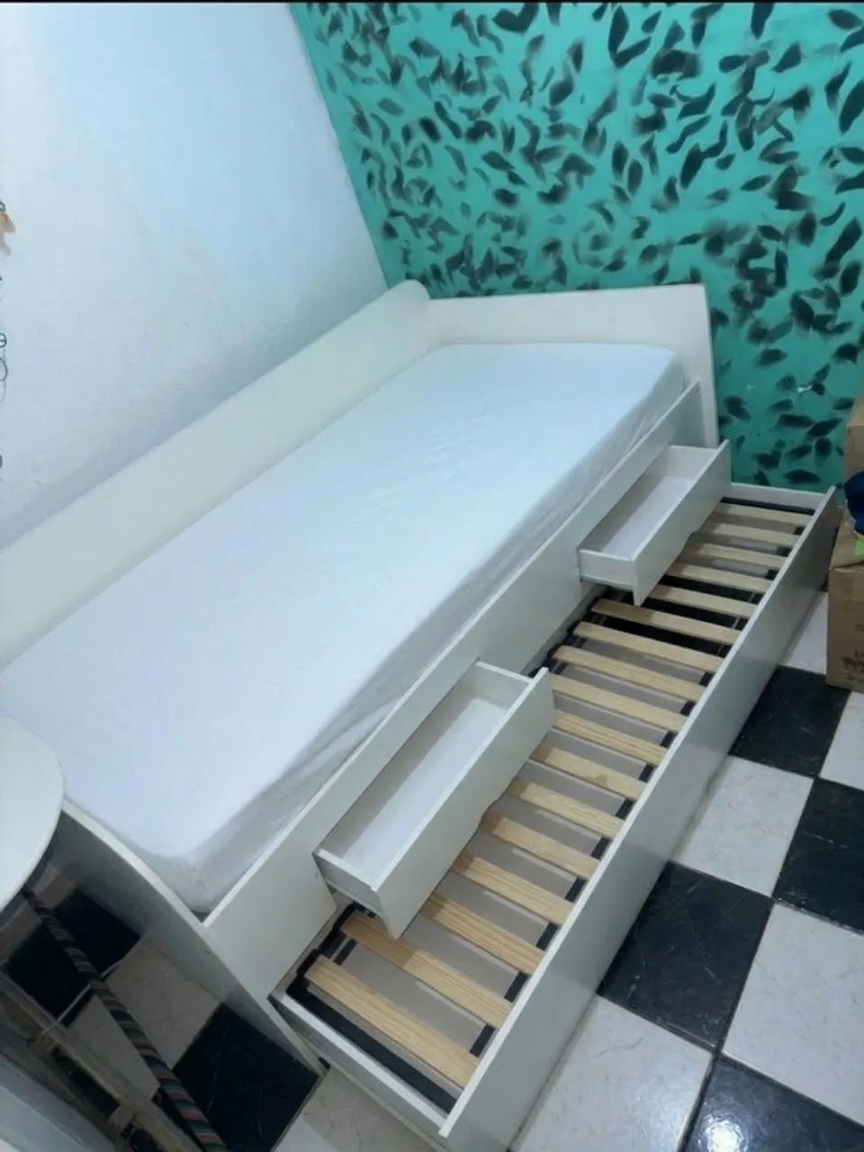 BICAMA DE SOLTEIRO BRANCO