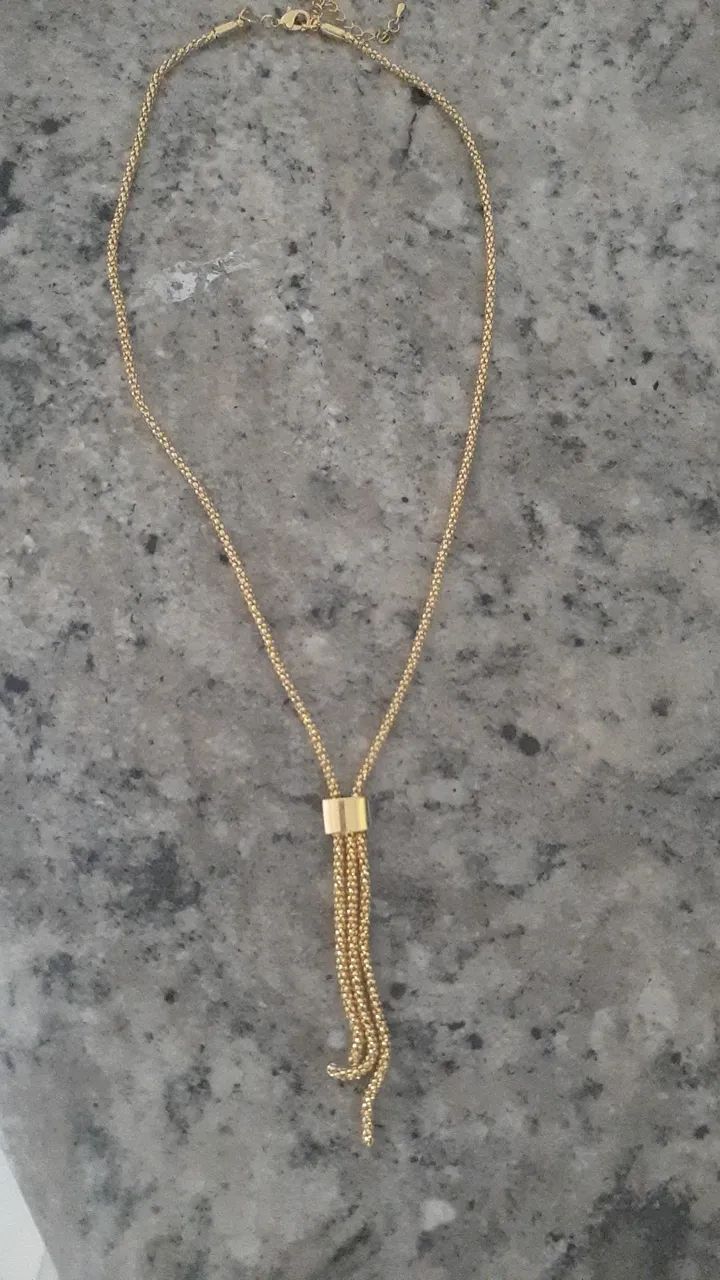 Semijoia Colar Dourado 