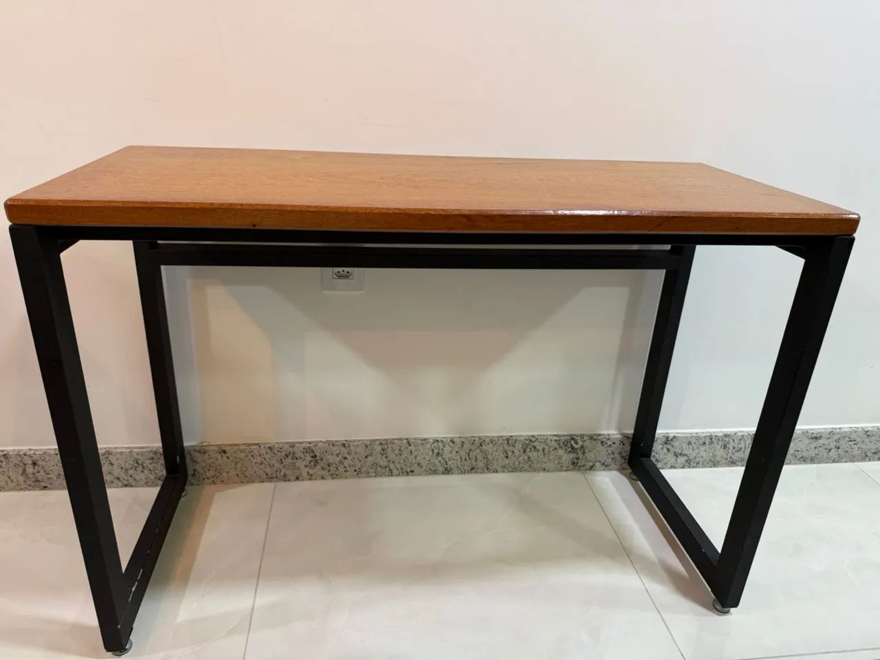 Mesa / Bancada Multiuso - Madeira + Estrutura em Ferro | 110x45x75 - Foto 4