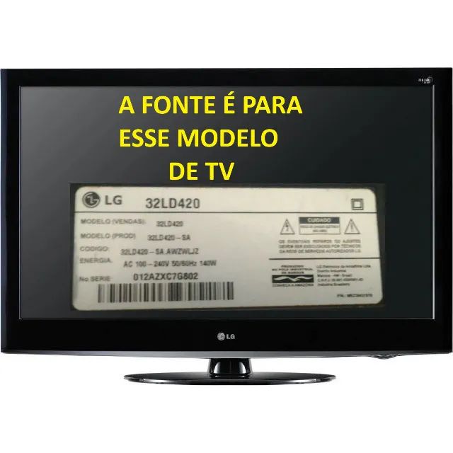 placa fonte tv lg 32LD420 - Foto 4