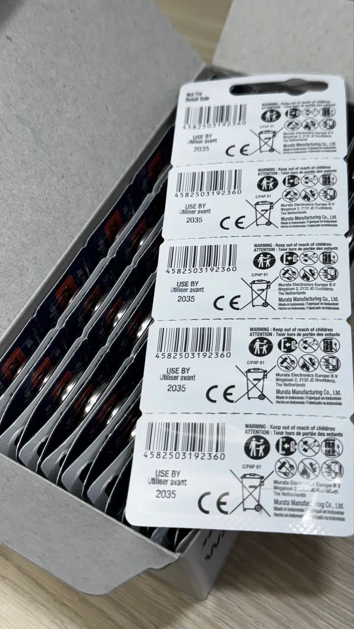 Bateria 2032 Murata caixa 100 unidade atacado - Foto 3