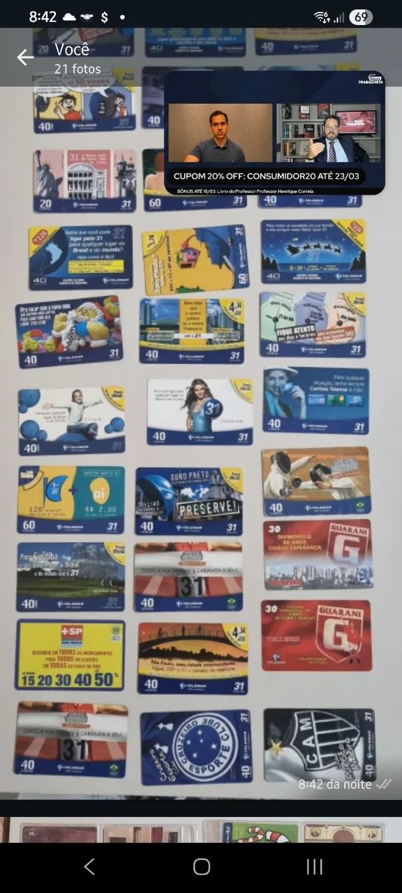 Coleção com 752 Cartões Telefônicos - Foto 2