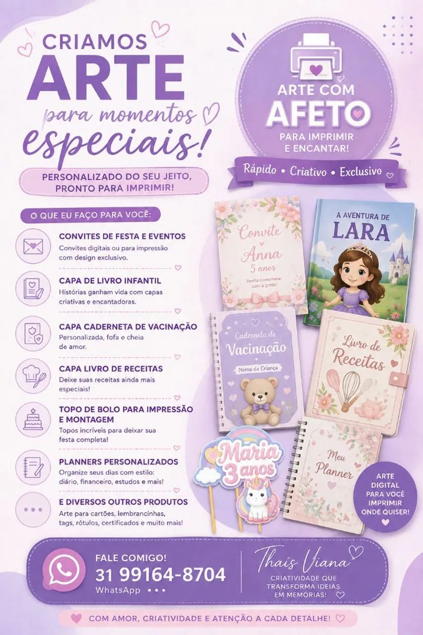 Servicos digitais Currículos, convites 