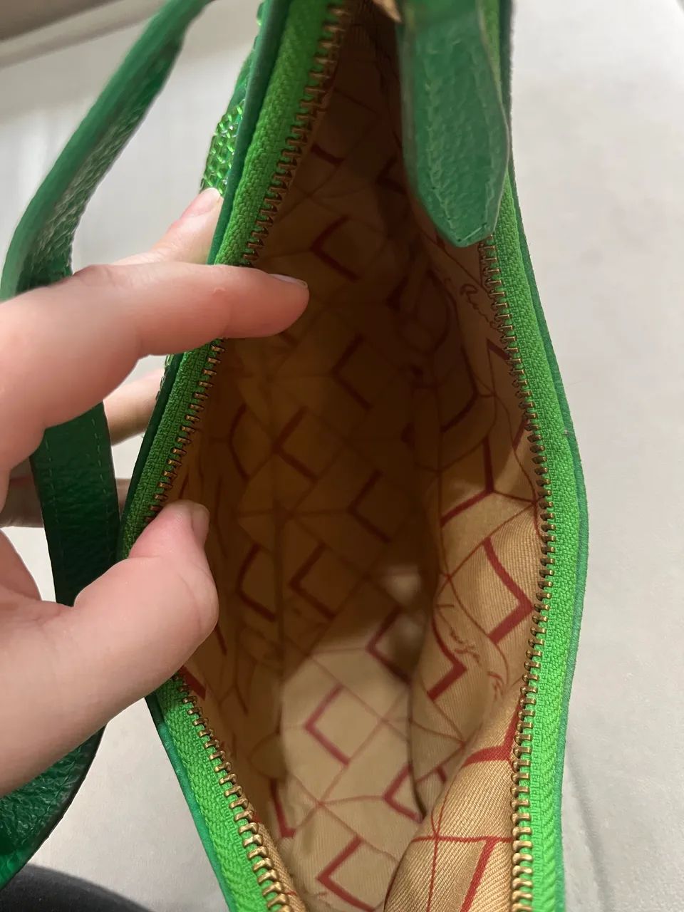 Bolsa Luiza Barcelos Verde com Cristais e Alça Regulável - Foto 3