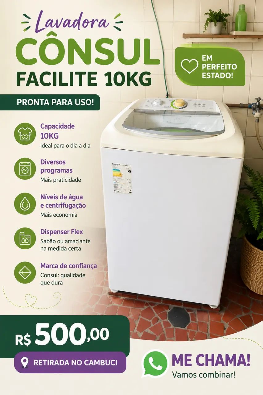 Lavadora Cônsul Facilite 10kg 