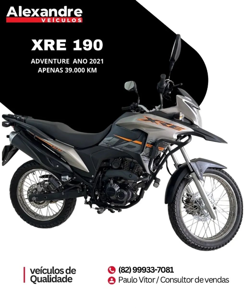 HONDA XRE 190CC 2021