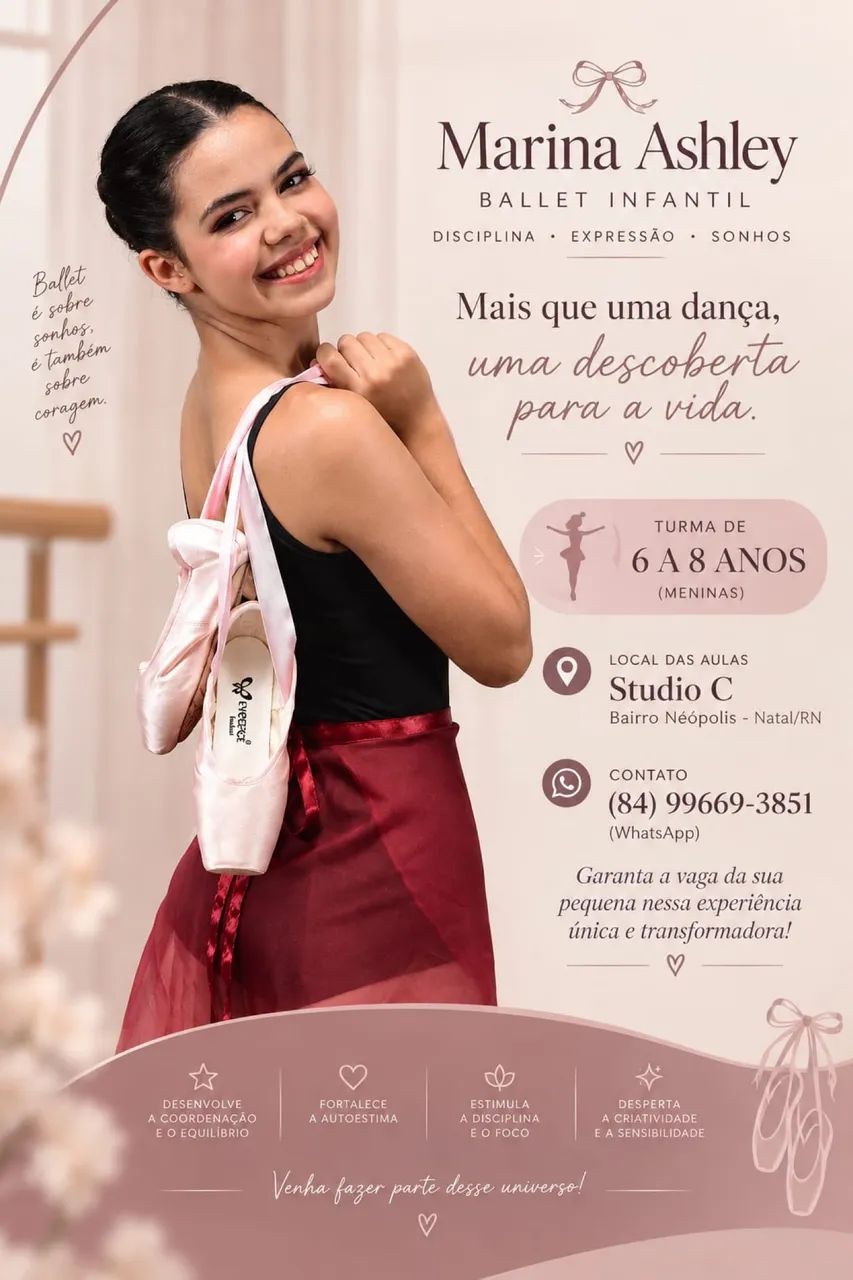 Aulas de Ballet Infantil 6 a 8 anos em Natal/RN