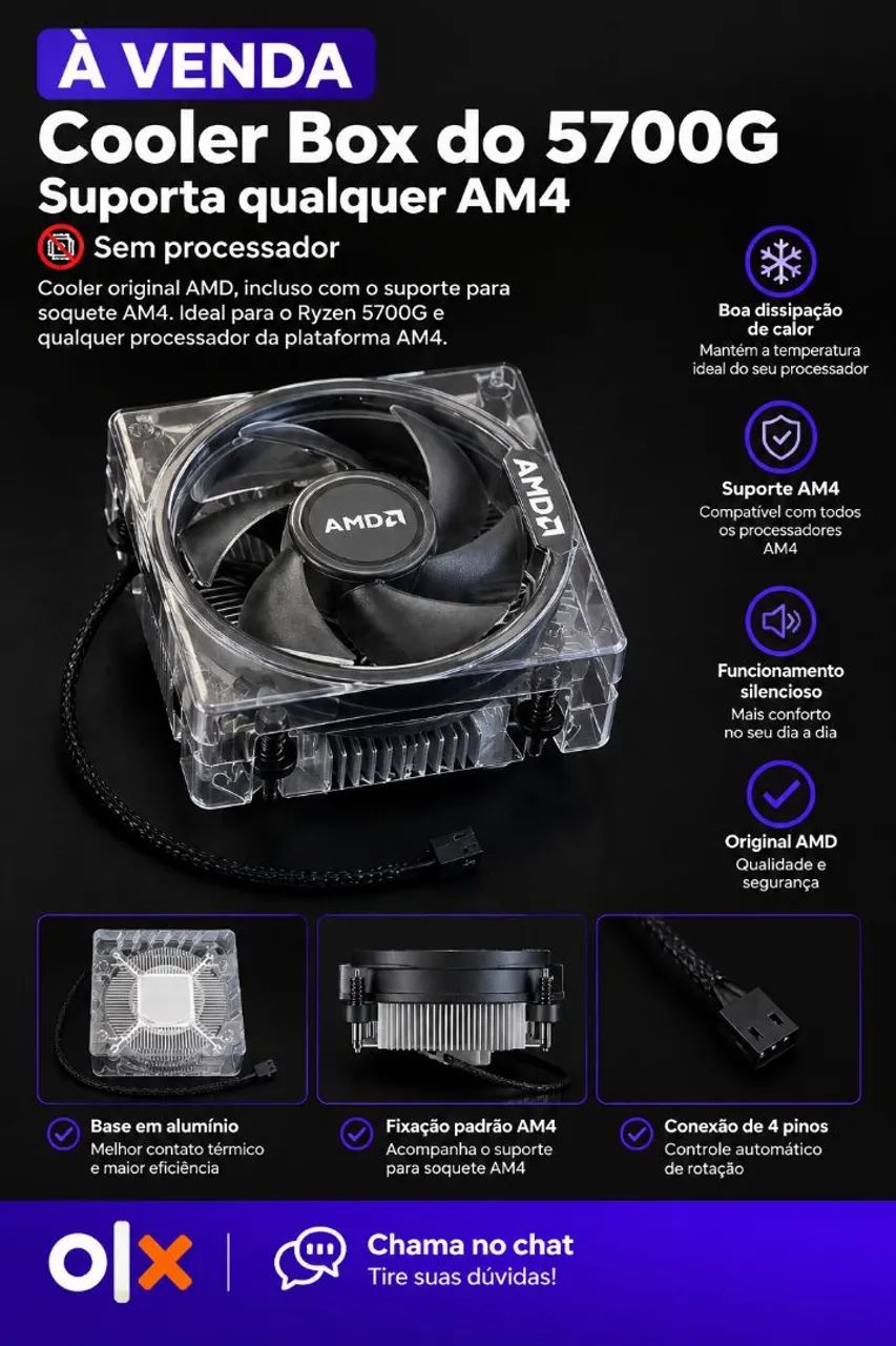 Cooler box para am4 AMD