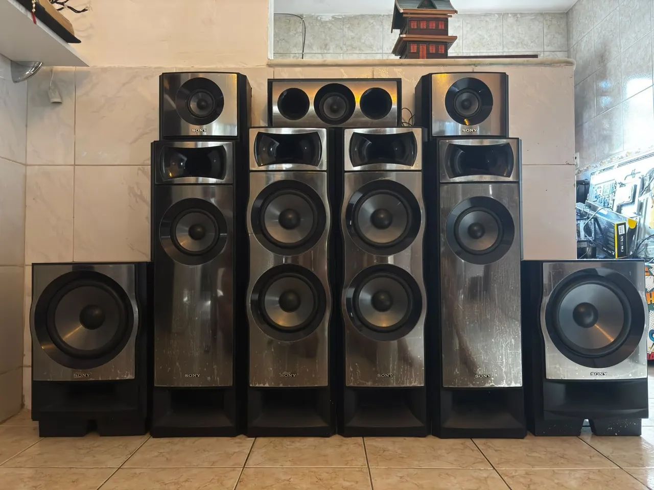 Conjunto de Caixas Sony muteki 7.2