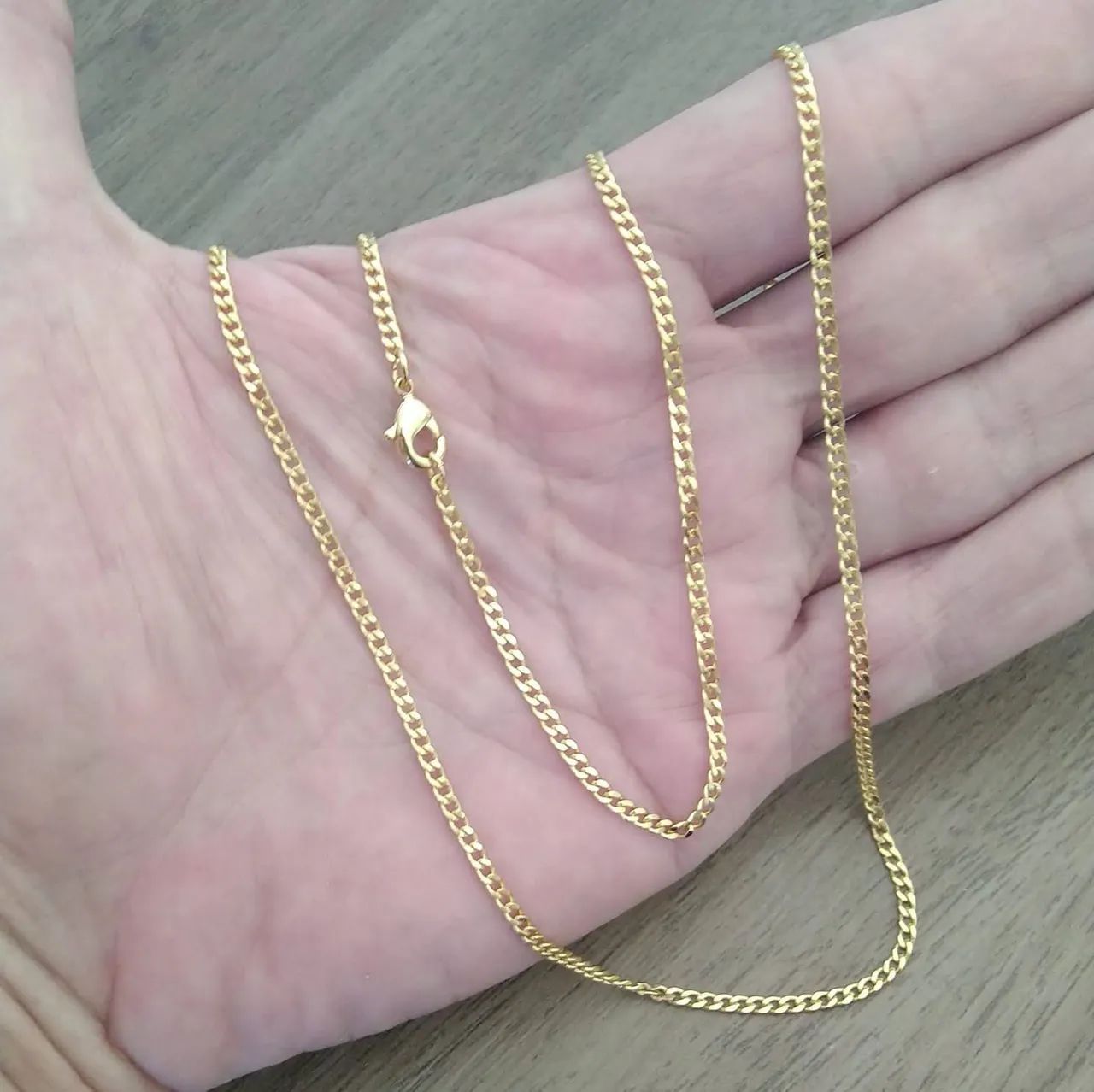 Corrente banhada a ouro 18k 
