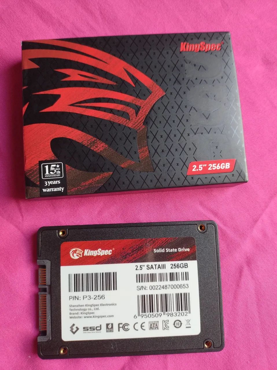 SSD 256 gigas zerado 