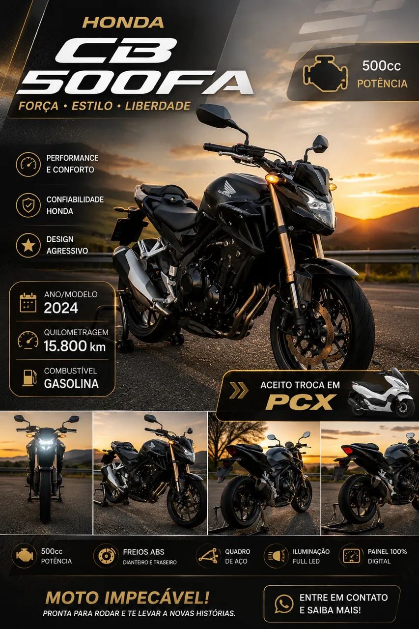 Cb 500f - aceito pcx