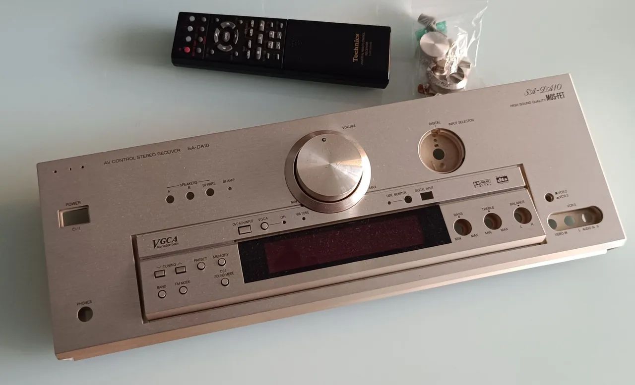 Receiver AV Technics SA-DA20 e Player de Áudio/Vídeo Technics DVD