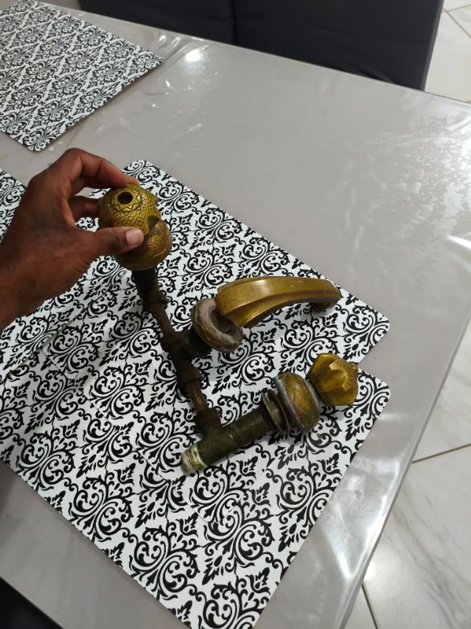 Torneira antiga em bronze  - Foto 4