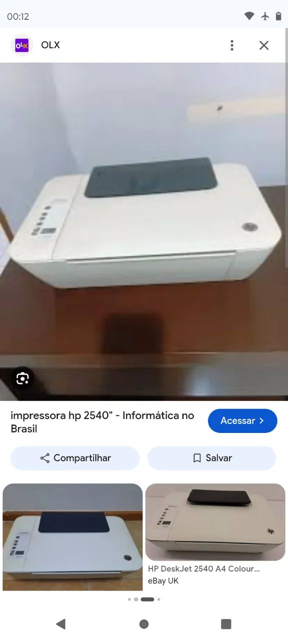 Impressora Hp 2540 ótimo estado  tem que colocar tinta 