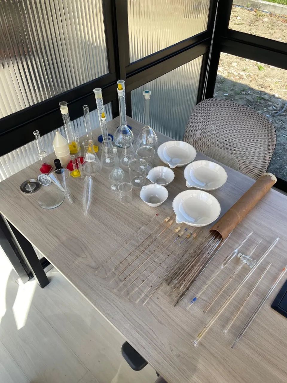 Lote  completo de Vidrarias de Laboratório 