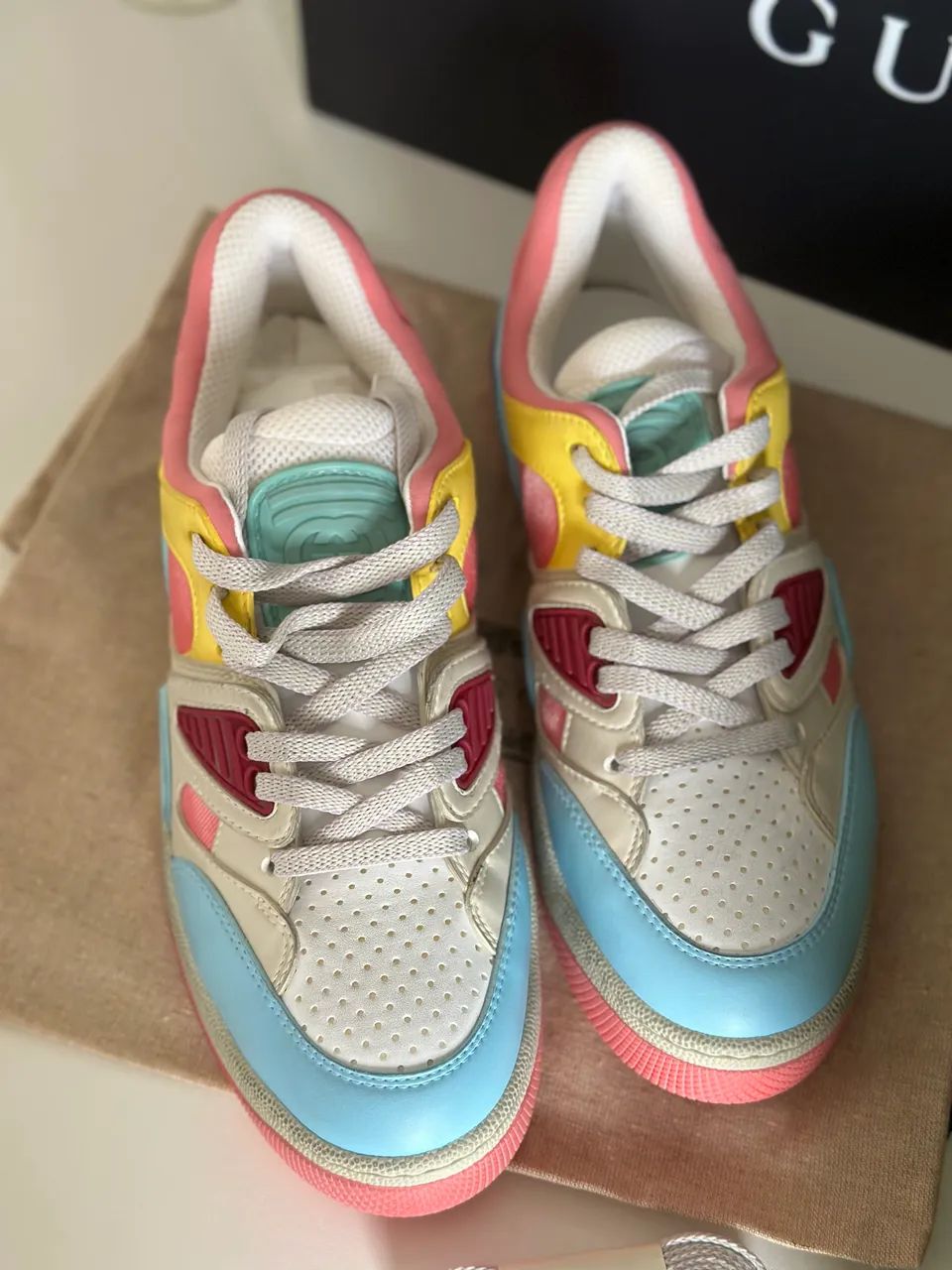 Gucci Basket Low Light Blue Demetra Pink - Foto 3