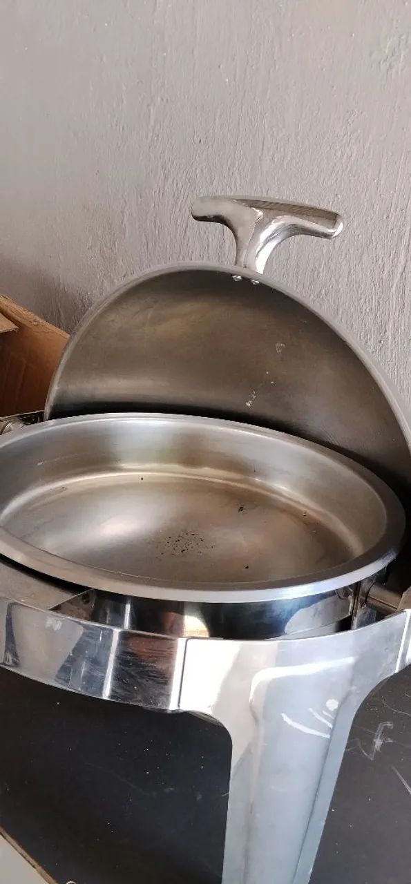 Um réchaud redondo de aço inox zerado ainda com caixa!! - Foto 4