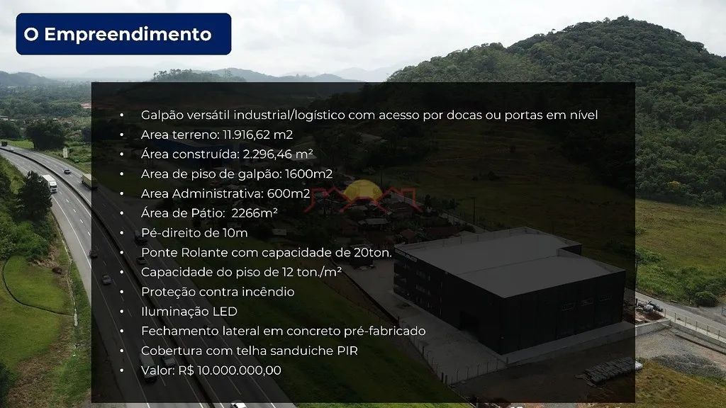 Galpão 2.296,46m² Tres Barras Garuva