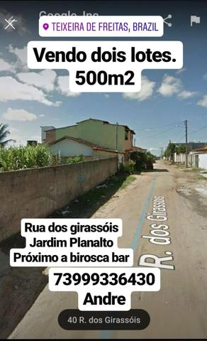 Vendo dois lotes 250m2 cada, vendo juntos ou separados