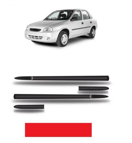 Friso Lateral Corsa classic 4 Portas Preto Modelo Original osded hjicv