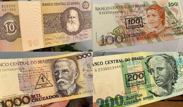 Lote de 17 cédulas antigas do Brasil (Flor de Estampa) - Nunca circularam - Foto 5