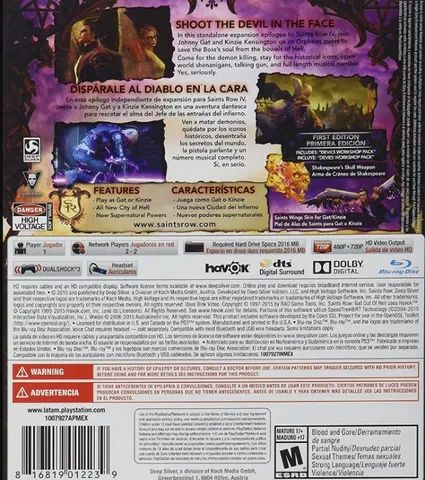 JOGO SAINTS ROW: GAT OUT OF HELL - PS3