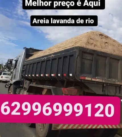 Areia lavada de rio 