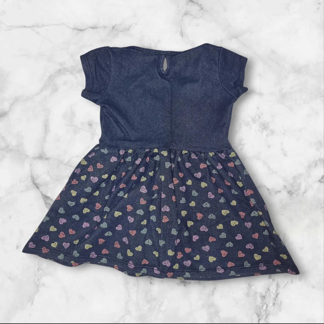 Vestido Jeans Infantil Menina Gato - Foto 2