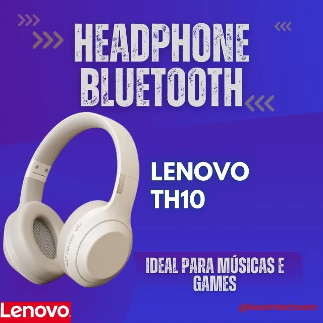 Fone Sem Fio Lenovo TH10 ThinkPlus Bluetooth | Garantia | 9D Surround | Pronta Entrega