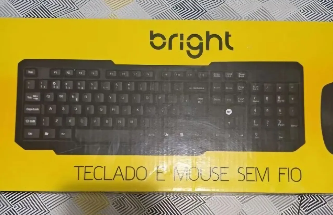 Kit Teclado e Mouse Sem Fio NOVO