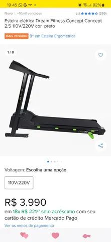 Esteira elétrica Dream Fitness Concept Concept 2.5 110V/220V cor preto