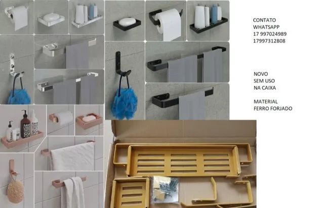 Kit Acessórios Para Banheiro 6 Peças Novo Novo Envio Via Correios - Foto 2
