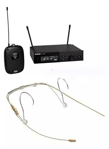 Microfone Headset Dh5 Duraplex Profissional Sistema Sem Fio Shure Slxd14 L55 - Foto 6