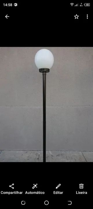 Poste de jardim com 1 globo  - Foto 2