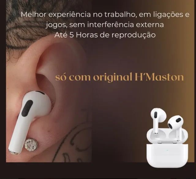 Fone De Ouvido Bluetooth H'maston Compatível Android Ios - Foto 3