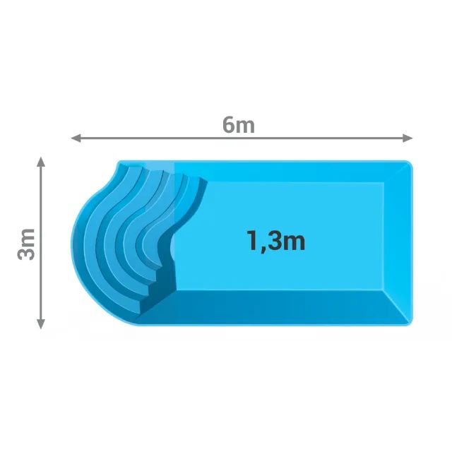 Piscina média 6 x 3 - promoção direto de fábrica  - Foto 3
