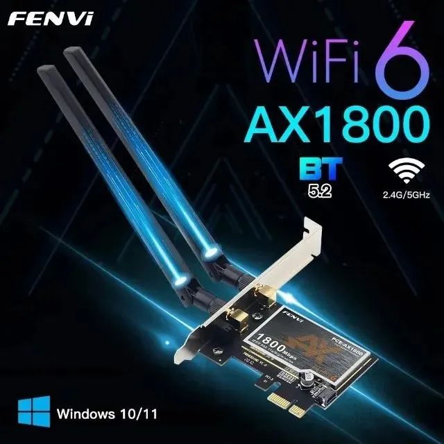 Adaptador Interno PCi-ex WiFi 1800Mbps Bluetooth 5.2