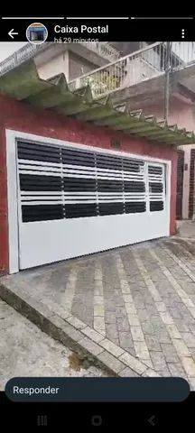 Portão de Garagem em Alumínio Branco 