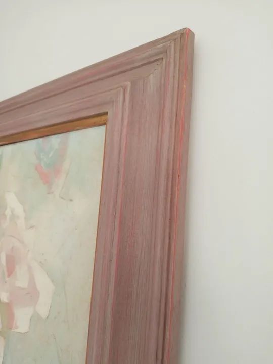 Belíssimo Quadro Óleo s/ Tela. Flores. Grande - Foto 5