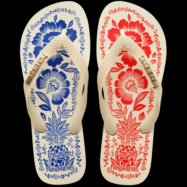 chinelo havaianas farm jardim romance (escolher tamanho)