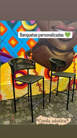 Banquetas em corda náutica