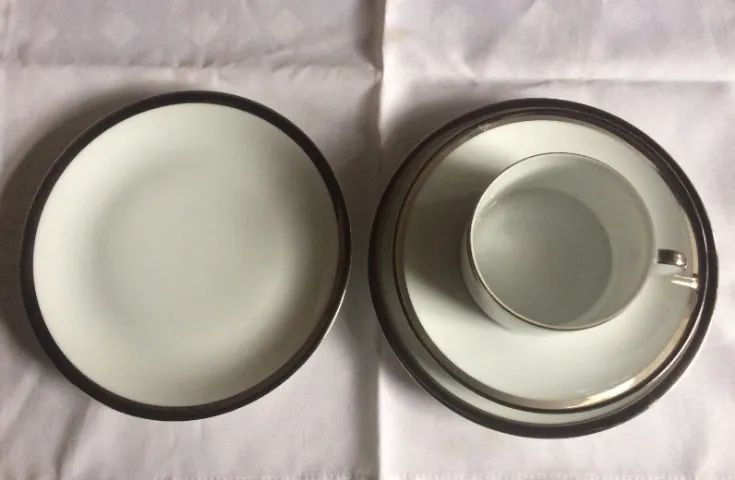 Trio de Chá/Café- Porcelana Medaillon Renner - Foto 2