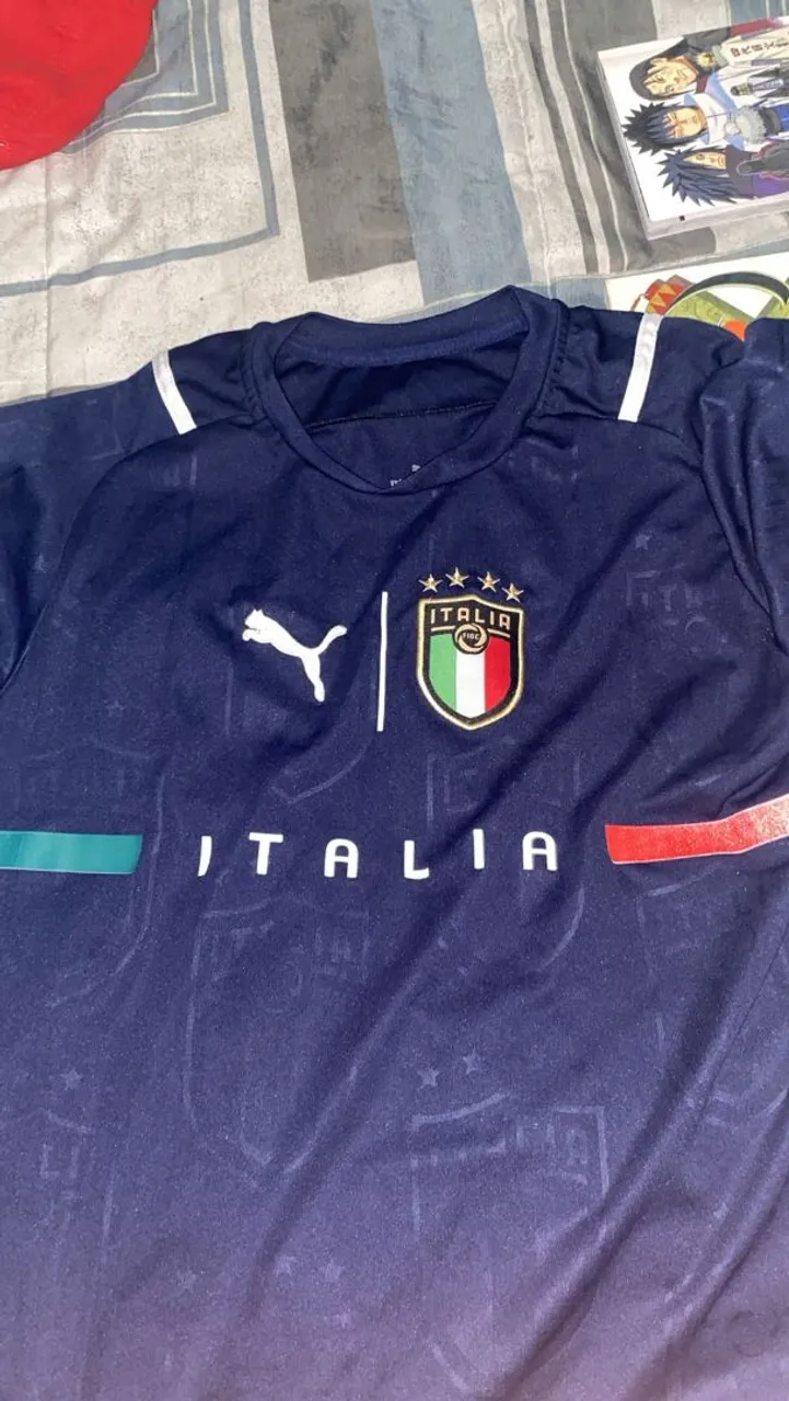 Camisa Itália Puma - Azul Marinho