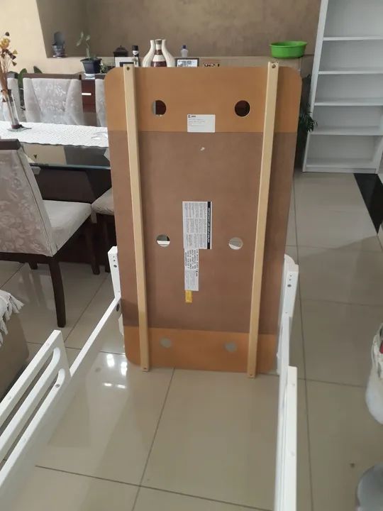 Cama infantil de madeira branca - Foto 5