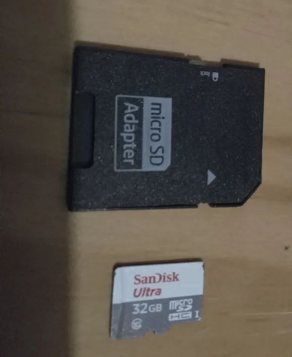 Cartão micro sd 32gb sandisk ultra + adaptador de cartão