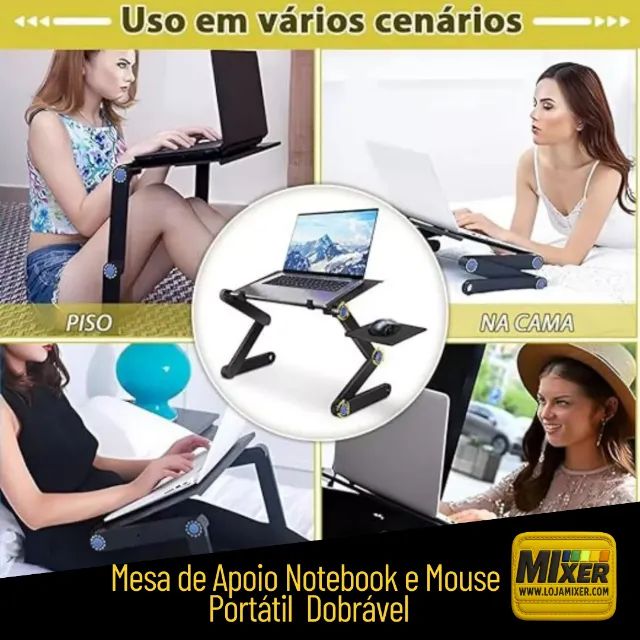 Suporte Articulado para Notebook com Mousepad Multiuso _ ES95 - Foto 2