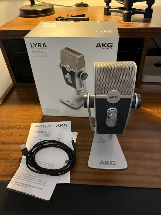 Microfone USB AKG Condensador Lyra