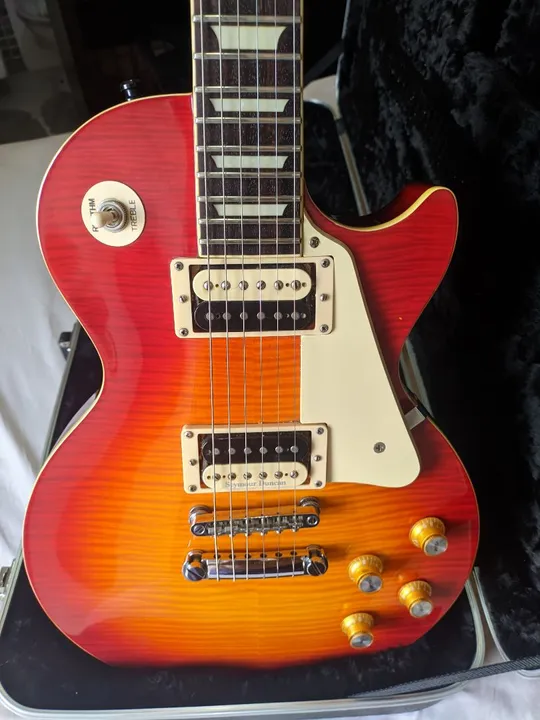 Guitarra Epiphone Les Paul Standard (upgrade) com Case.