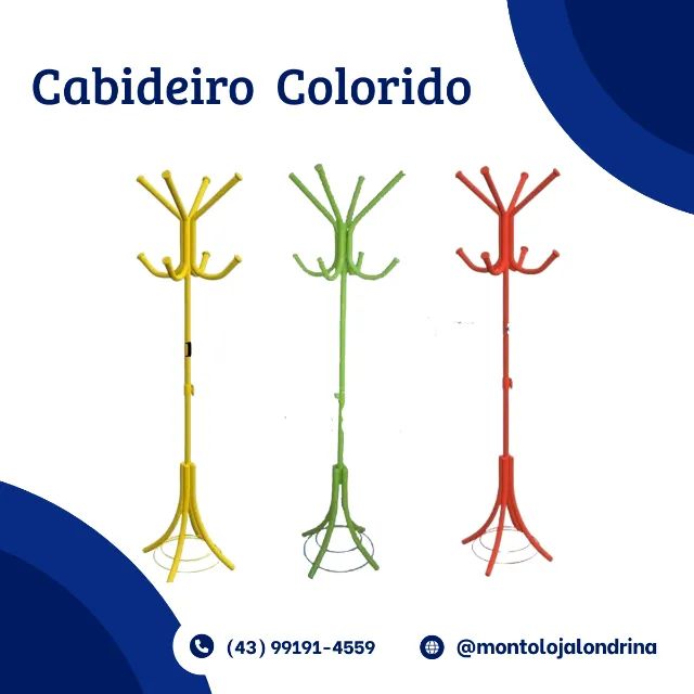 Cabideiro para Roupa Colorido ou (Mancebo) 